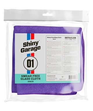 SHINY GARAGE Smear Free Glass Cloth 2Pack - 40x40cm